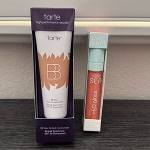 NEW Tarte BB Blur Tinted Moisturizer SPF 30 & SEA H2O Lip Gloss in Sandy Toes
